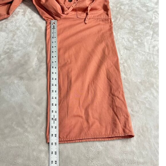 Madewell Utility Crop Jumpsuit Dried Coral Pink Womens 2 Wide-Leg Short Sleeve - Picture 9 of 12